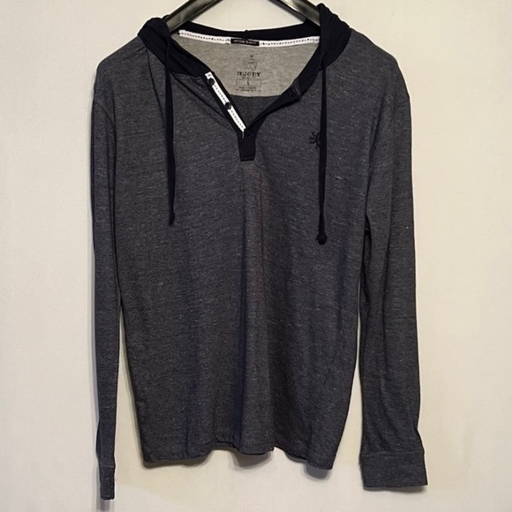 RARE Polo Rugby University Pullover T-Shirt Hoodie Men's L- Polo Hoodie.